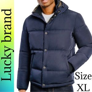 New Lucky Brand Men’s puffer jacket color blue size XL MSRP$199